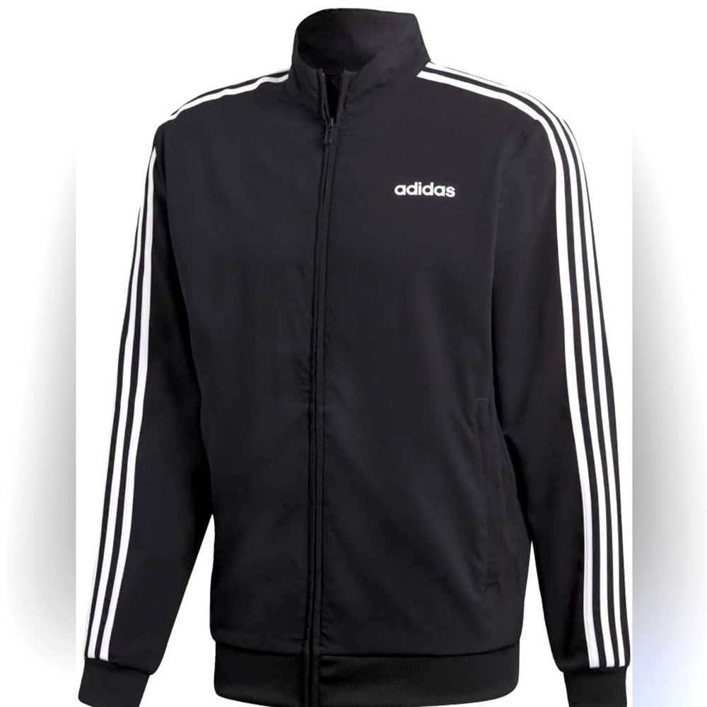 Men’s Adidas 3 Stripes Tricot zip jacket. Size 2X. Black. Like new.